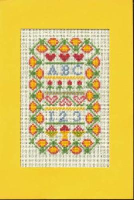 Mini Sampler
<p>This was stitched on either 28 or 32 evenweave over one...I'm guessing it was 28 count.&nbsp; The yellow 