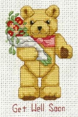 Get Well Soon Bear
<p>This is just about the only item in this album that didn't come from a kit (if not <strong>the</strong> only one).&nbsp; This was a design in a British cross stitch magazine (but not a cover kit).&nbsp; I'm including it here because I'm not sure yet where to place it (and may ultimately include it in another album, as well).</p>
Keywords: teddy bear