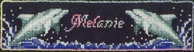 Dolphin Name Tag
<p>This is the only one in this album which didn't come from a kit.&nbsp; It's a dolphin name tag created from a pattern in <em>Mary Hickmott's New Stitches</em>.&nbsp; IIRC, I found a cross stitch alphabet that I liked and plotted the letters for my name in the middle.&nbsp; (I don't remember if one was supposed to put a name in the middle.)</p>
Keywords: cross stitch