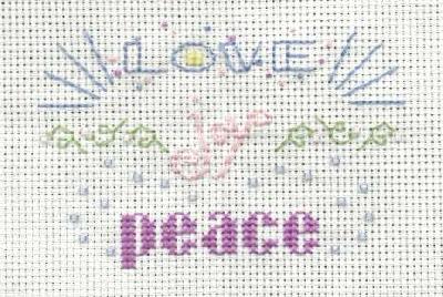 Love, Joy, Peace
<p>I got this as a free kit from a cross stitch store.&nbsp; It includes beaded embellishments.&nbsp; It's a simple kit, but it has nice colors and a very eye-pleasing design.</p>
Keywords: cross stitch