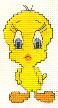 Tweety
<p>I used a picture on a postcard as a guide for this.&nbsp; No, I didn't scan the picture and drop it into a program.&nbsp; I did it the hard way, with graph paper and eyeballing back and forth from postcard to graph paper.</p>
Keywords: cross stitch