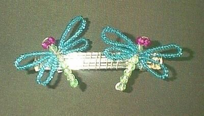 Dragonfly barrette
Wire and bead dragonflies
