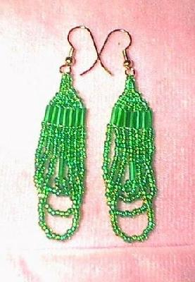Mama's earrings
Brick Stitch earrings that were made for Mama Lo.
