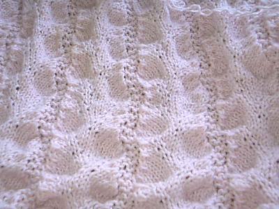 Close up of my first attempt at a lace pattern
