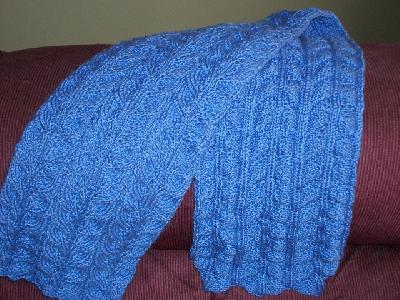 Finished scarf
<p>It took evenings for several weeks to get this done.&nbsp; I just found a pattern I wanted to play with, trippled the pattern repeat and here we are.</p>

