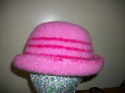 Pink w/magenta stripes
