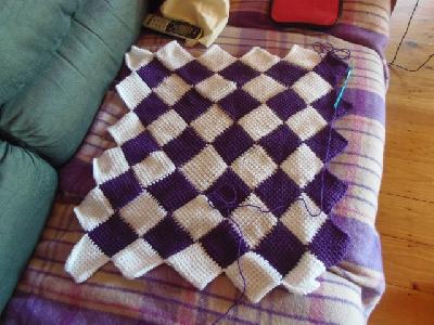 Tunisian Entrelac in Rounds
<p>One of my WIPS</p>
