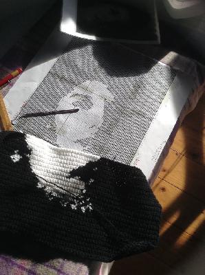 Graph Portrait in black and White
<p>My first ever attempt at one of these, I chose a photo of my Mum who I lost in December 2013. It's not as hard as I thought it was going be, and I'm very pleased with how it's turned out so far. 44 rows of 141, I still have a ways to go. :)</p>
