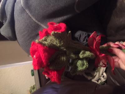 Knitted Roses for Mothers Day
