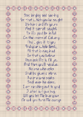 The Invitation - Christian Cross Stitch Poem
Keywords: cross stitch