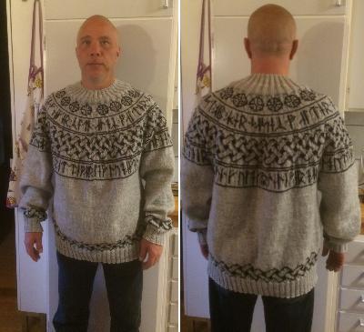 Viking sweater
<p>Made for my cousin, modeled by my brother.&nbsp;</p>
Keywords: #viking